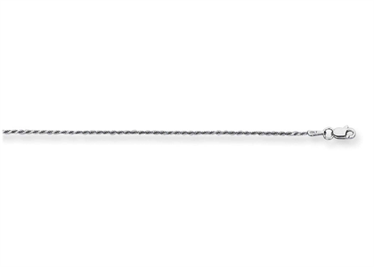 Rhodium Plated 2 mm Rope Chain